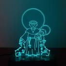 Luminária 3d Led Santo Antonio Abajour - Base 15cm
