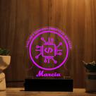Luminária Abajur Análise e Desenvolvimento de Sistemas LED Rosa