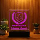 Luminária Abajur Arquitetura LED Rosa