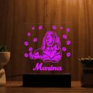 Luminária Abajur Basset Hound LED Rosa