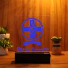 Luminária Abajur Biomedicina LED Azul Luminária Abajur Biomedicina LED Azul