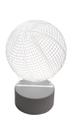 Luminária Abajur Bola de Basquete Led 3d Mesa Quarto Namorado Luz Presente Mãe Pai Filho Avo Namorada Ilusão Optica