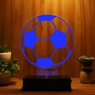 Luminária Abajur Bola De Futebol LED Azul Luminária Abajur Bola De Futebol LED Azul
