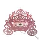 Luminária abajur carruagem princesa rosa quarto menina