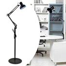 Luminaria Abajur Chao E27 Metal Articulada Iluminaçao Sofa Mesa Sala Trabalho Estudos Leitura Decoraçao