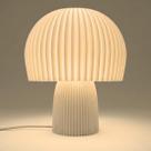 Luminária Abajur Cogumelo Bancone Translucida 20W 3000K Amarelo Quente E27 Branco Bivolt