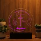 Luminária Abajur Crisma LED Rosa