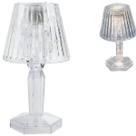 Luminária Abajur Cristal Sem Fio Luz Led Mini para Decoração