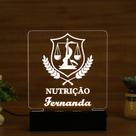 Luminária Abajur Curso de Nutrição LED Branco