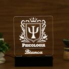 Luminária Abajur Curso Psicologia LED Branco