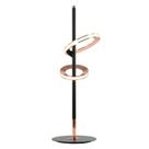 Luminária Abajur de Mesa 20cm 60cm 4,3W + 6,1W 3000k 520LM Ginga Lumiere Colorido/Rose Gold/Preto