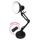 Luminária/Abajur de Mesa Articulada Estilo Pixar 360º Preto Bivolt