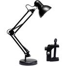 Luminária Abajur De Mesa Articulável Retrô Vintage Estudo Leitura Preta Base E Garra G Esp Preto Luminária Abajur De Mesa Articulável Retrô Vintage Estudo Leitura Preta Base E Garra G Esp Preto