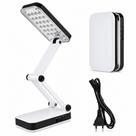 Luminária Abajur De Mesa Dobrável 24 Led Recarregável Bivolt Com Ajuste De Ângulo, Luz Led Potente