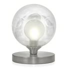 Luminária Abajur de mesa Globo Harmony Escovado Base Redonda Luminária Abajur de mesa Globo Harmony Escovado Base Redonda