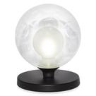 Luminária Abajur de mesa Globo Harmony Preto Base Redonda