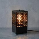 Luminária Abajur De Mesa Kyoto MDF Oriental Decorativa Retro Industrial Quarto Sala Luxo