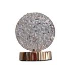 Luminária Abajur de mesa LED Círculo 3T USB Dourado C Cristal