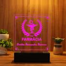 Luminária Abajur Farmácia LED Rosa