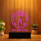 Luminária Abajur Fonoaudiologia LED Rosa