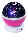 Luminária Abajur Gira Projetor Colorido De Estrelas Céu Galaxia Lua Infantil