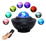 Luminária Abajur Gira Projetor Galaxia Musica Bluetooth Usb