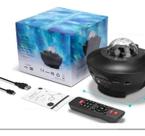 Luminária Abajur Gira Projetor Musica Bluetooth Usb Luz Led