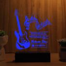 Luminária Abajur Guitarra Spotify LED Azul
