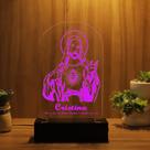 Luminária Abajur Jesus LED Rosa