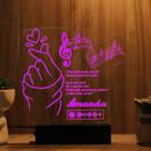 Luminária Abajur Kpop Spotify LED Rosa