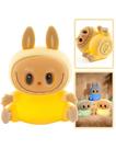 Luminária Abajur Labubu Noturna Infantil Silicone Led RGB Recarregável USB Muda de Cor Para Dormir