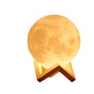Luminária Abajur Led 3d Lua Cheia Branca Amarela Mesa Quarto Luz Noturna Presente