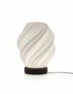 Luminaria Abajur LED Decorativo Design Espiral Moderno Luy Quente para Quarto