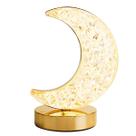 Luminária Abajur Luxuoso Cristal 3 Tons Luzes Lua 18.5cm
