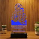 Luminária Abajur Maria E Menino Jesus LED Azul Luminária Abajur Maria E Menino Jesus LED Azul