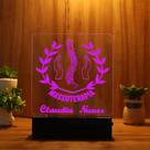 Luminária Abajur Massoterapia LED Rosa