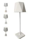 Luminaria Abajur Mesa 3 Tons Led Bateria Recarregavel USB Casa Trabalho Sala Quarto Recepçao Escritorio Iluminaçao Moderno Decorativo