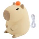 Luminaria Abajur Mesa Capivara Fofa Touch Muda de Cor Recarregavel Usb Iluminaçao Luz Decoraçao Quarto Sala Casa