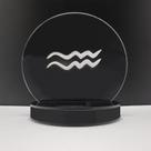 Luminária Abajur Mesa LED RGB Fonte Bivolt Decoração Horoscopo Signo Aquário