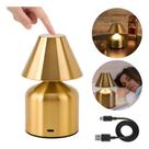 Luminaria Abajur Metal Com Usb Sem Fio Mesa De Centro Dormir