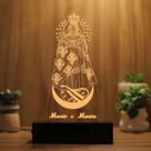 Luminária Abajur Nossa Senhora de Caacupê LED Amarelo