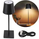 Luminária Abajur Recarregável Com Touch