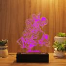 Luminária Abajur São Jorge LED Rosa
