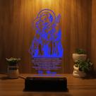 Luminária Abajur São José LED Azul