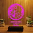 Luminária Abajur São Sebastião LED Rosa