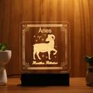 Luminária Abajur Signo Áries LED Amarelo Luminária Abajur Signo Áries LED Amarelo