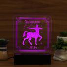 Luminária Abajur Signo Sagitário LED Rosa
