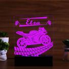 Luminária Abajur Super Bike LED Rosa