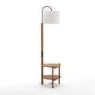 Luminária Alta com Mesa de Cabeceira Agatha Champagne