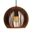 Luminária Ametista Madeira Led Lustre Pendente Alexa Google Home Casa Inteligênte